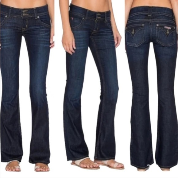 Hudson Jeans Denim - Hudson Women's 29 Denim Blue Boot Cut Jeans Low Rise Classic Casual Everyday
